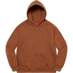 SUPREME MICRO LOGO HOODED SWEATSHIRT in Brown